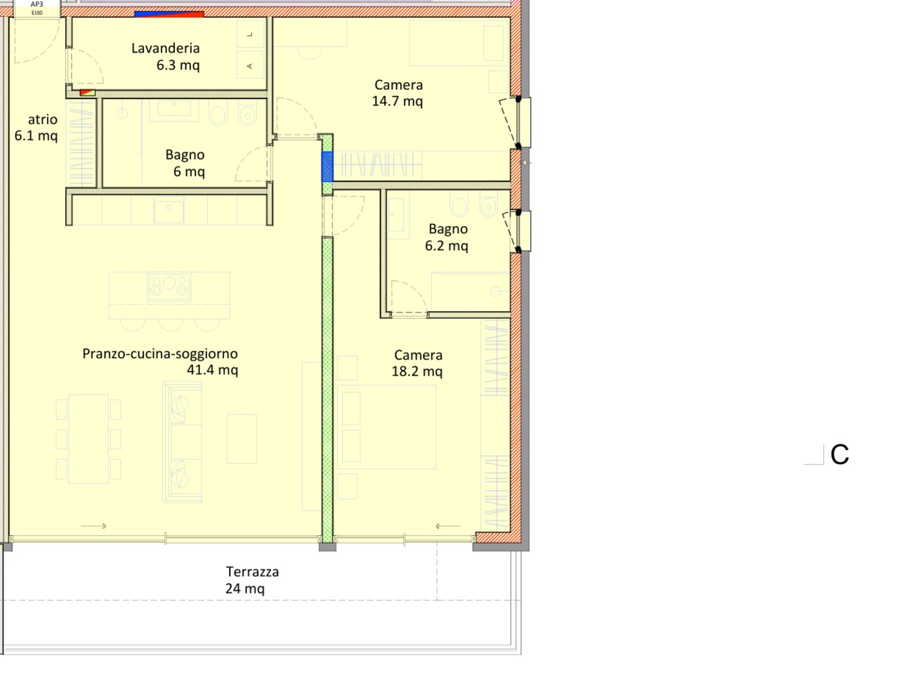 Immagine 12 , Wohnung zu verkaufen, 6874 Castel San Pietro