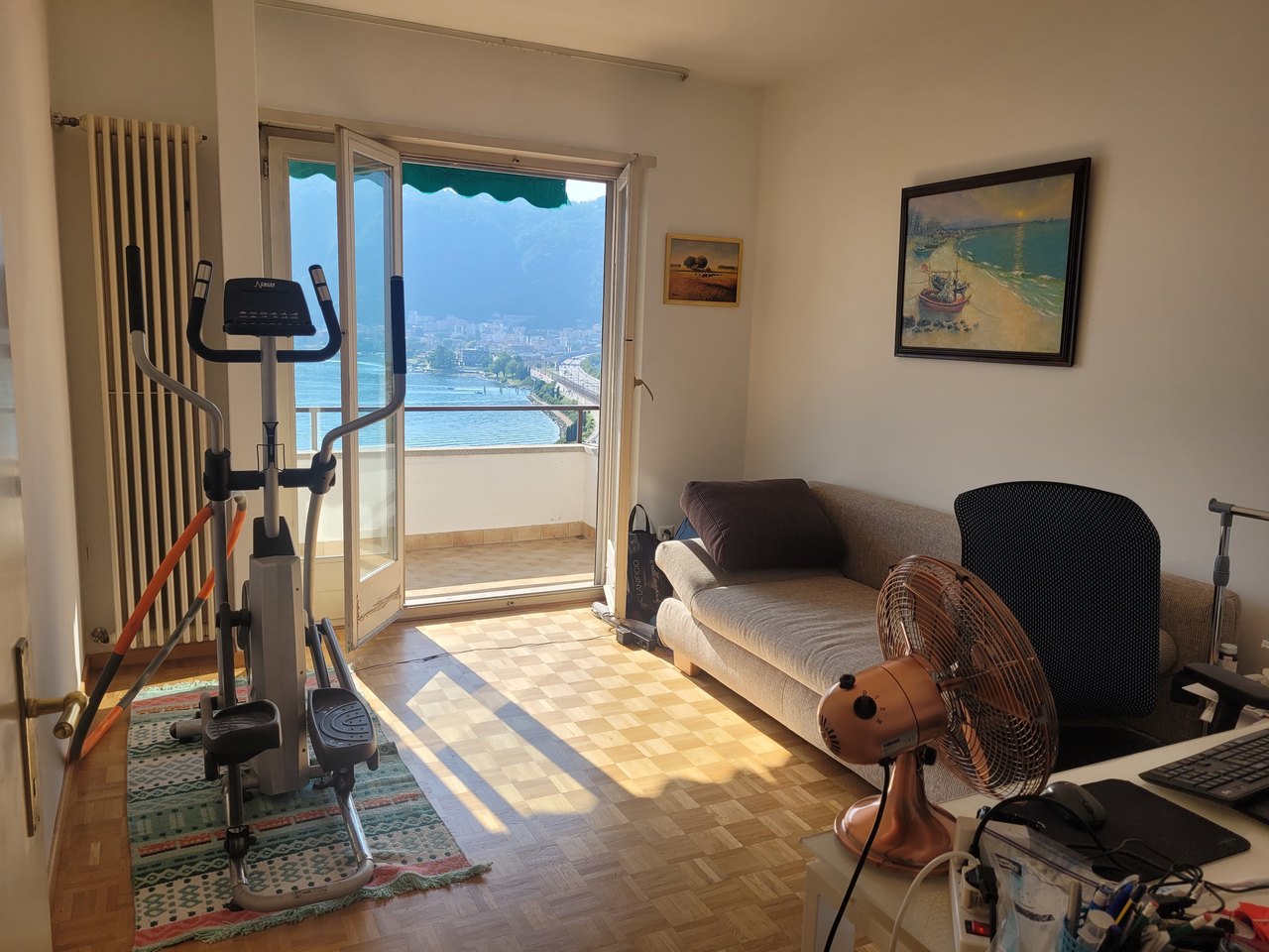 Camera da letto con terrazza , Attikawohnung zu verkaufen, 6816 Bissone